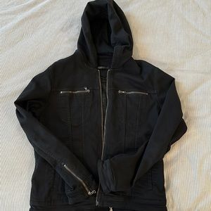 John Varvatos Black Trucker Jacket
